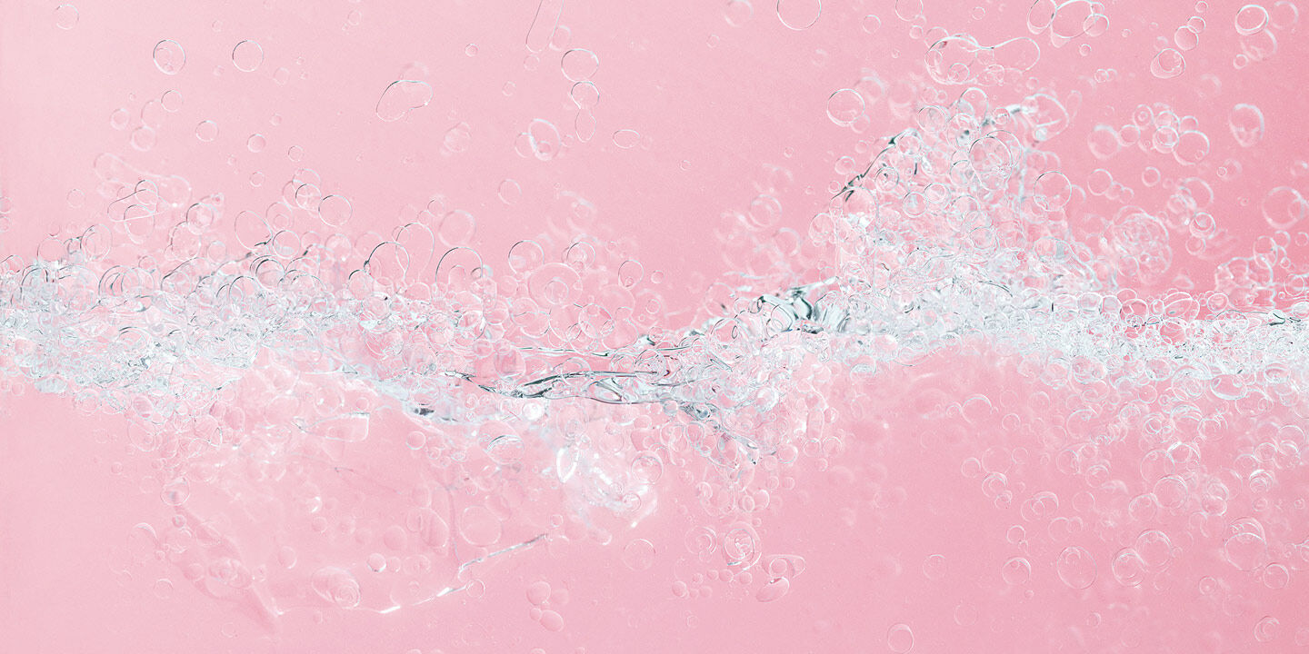 Texture de bulles sur un fond rose